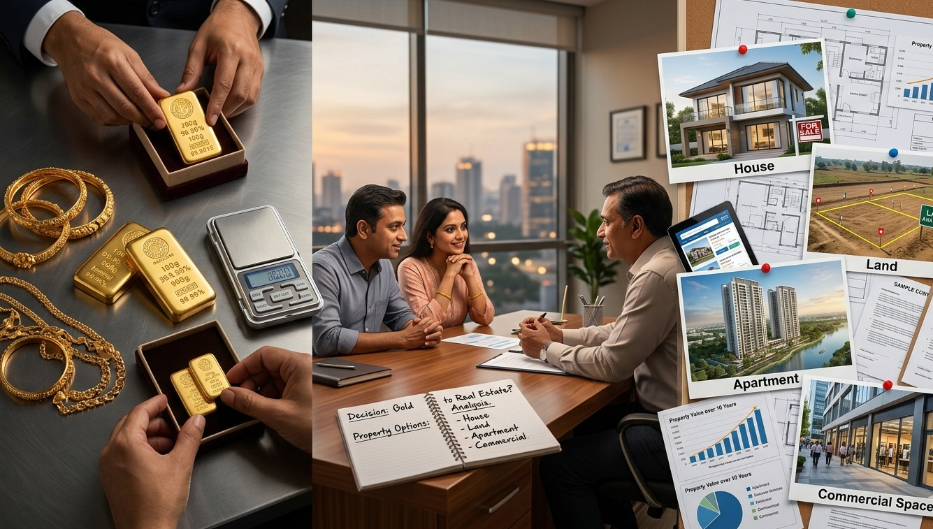 Is Selling Gold Now a Smart Move to Invest in Property - House, Land, Apartment or Commercial Space?