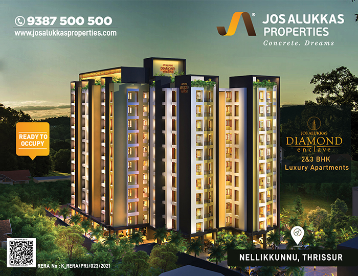 LATEST LUXURY APARTMENT - DIAMOND ENCLAVE for sale near Jubilee Mission Medical College, Thrissur